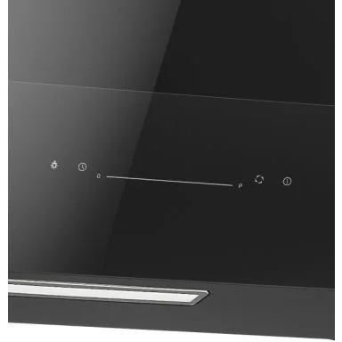Hota decorativa Amica, 60 cm, 691 m3/h, 1 motor, 1 filru aluminiu, 4 trepte, control touch, display Alb, diametru evacuare 150mm, 68 dB, negru [5]