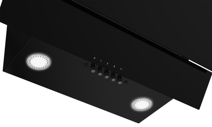 Hota decorativa inclinata Beko, 400m3/h, 3 trepte, LED, filtre carbon, negru [3]