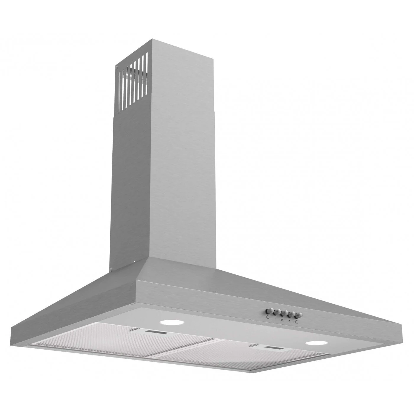 Hota decorativa LDK HP-3IX, Putere de absorbtie 300 m3/h, 3 trepte de putere, 1 motor, Iluminare LED, Filtru aluminiu, Inox [3]