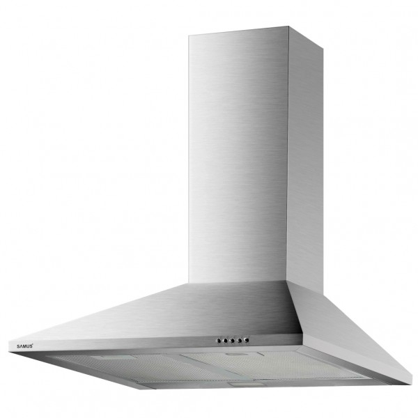 Hota decorativa Samus HS660DLX, 600 mc/h, 1 motor, 202 W, latime 60 cm, Filtru tip dublu-caseta (din aluminiu) , 3 trepte de absorbtie, Inox [1]