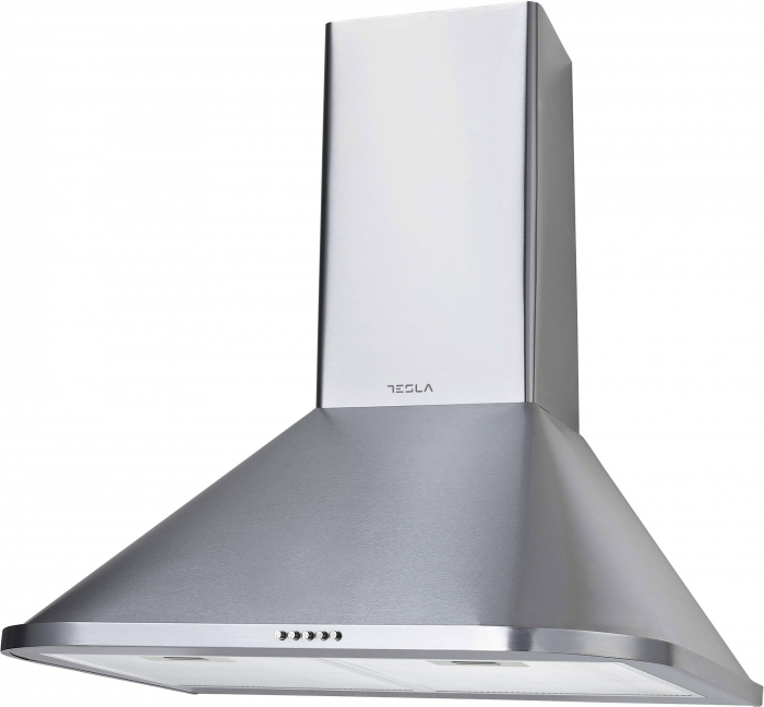 Hota decorativa semineu Tesla DC600AXP, 1 motor 190W, Putere de absorbtie 630 m3/h, 3 viteze, Led 2x2W, 60 cm, Inox [1]