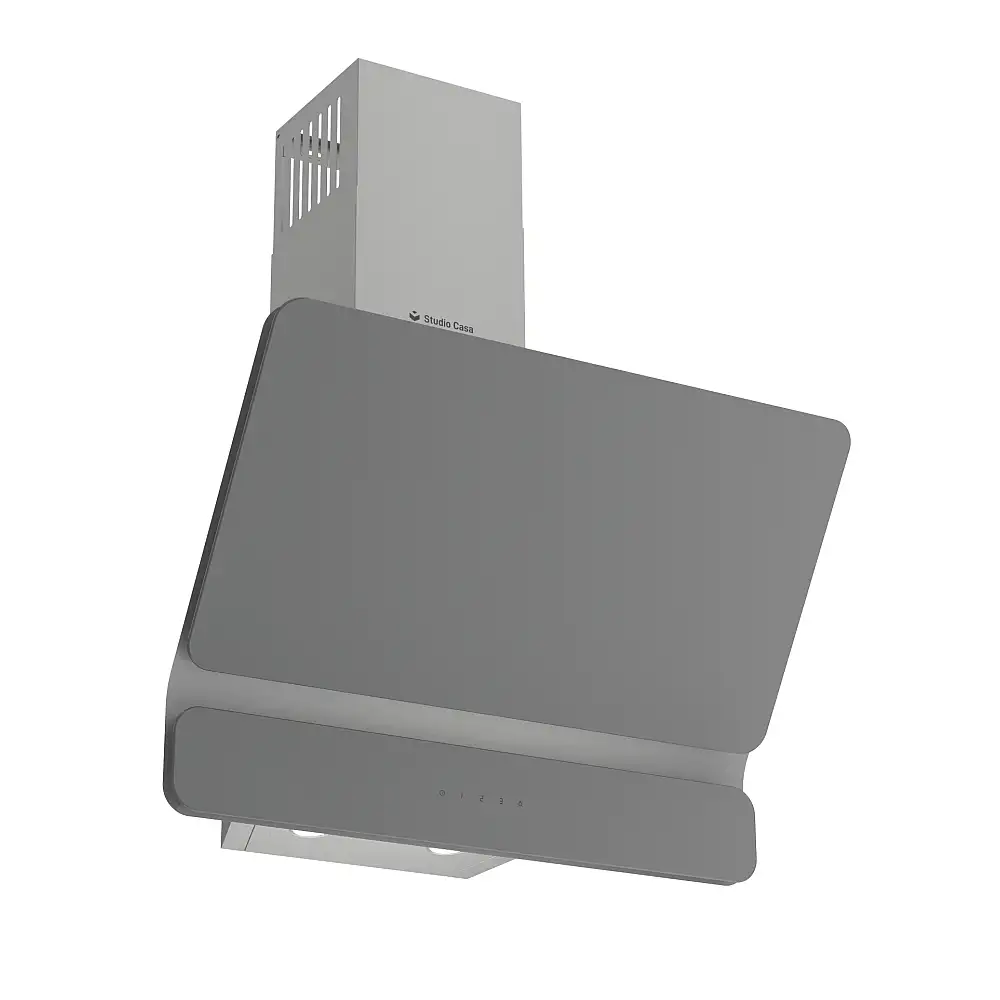 Hota decorativa Studio Casa Dual Plane Grey, 60 cm, 1 Motor Tubo, Putere de absorbtie 400 m3/h, Metal si sticla gri [4]
