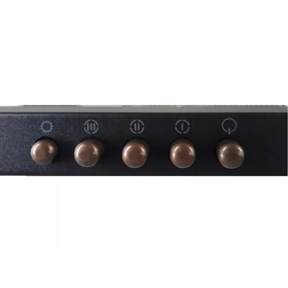 Hota decorativa Studio Casa Onda Retro Black, 60 cm, 1 motor turbo, 3 viteze, finisaje bronz antichizat, Antracit [2]