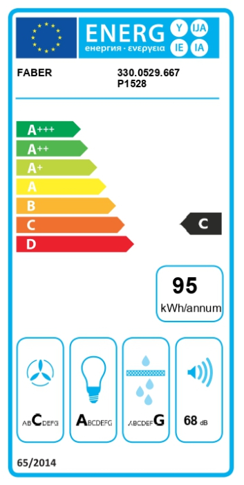 Hota decorativa, tangentiala, Faber, TWEET EV8 LED WH A80, 80 cm, Touch, Alba, 1 motor, 700 m3h, 71 dB, filtru metalic, iluminare LED2, clasa C, 330.0529.667 [3]