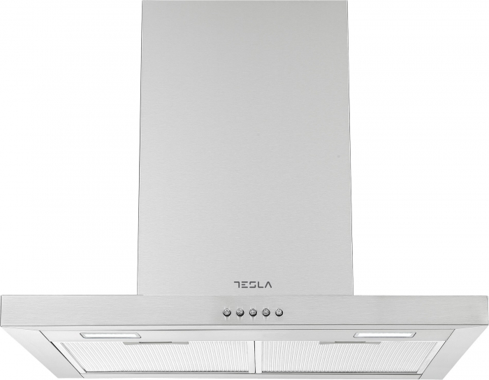 Hota decorativa Tesla DC600AX, T-shape, 1 motor 190W, Putere de absorbtie 630 m3/h, 3 viteze, Led 2x2W, 60 cm, Inox [1]