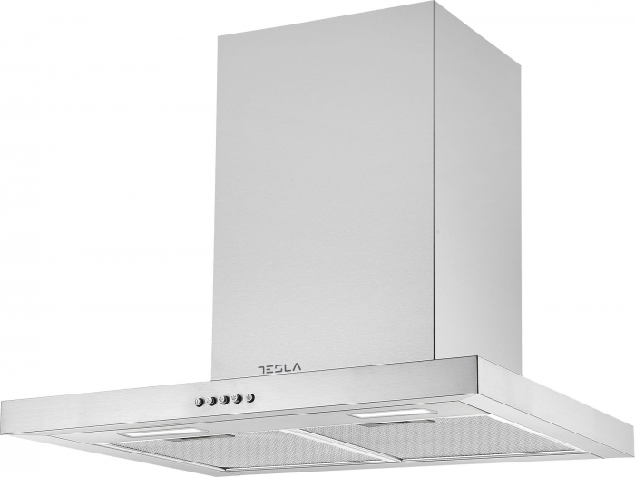 Hota decorativa Tesla DC600AX, T-shape, 1 motor 190W, Putere de absorbtie 630 m3/h, 3 viteze, Led 2x2W, 60 cm, Inox [2]