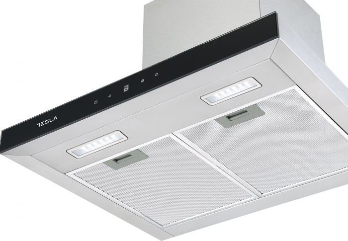 Hota decorativa Tesla DC600AXB, T-shape, 1 motor DC 75W, Putere de absorbtie 630 m3/h, control digital, afisaj LED, 60 cm, Inox/sticla neagra [3]
