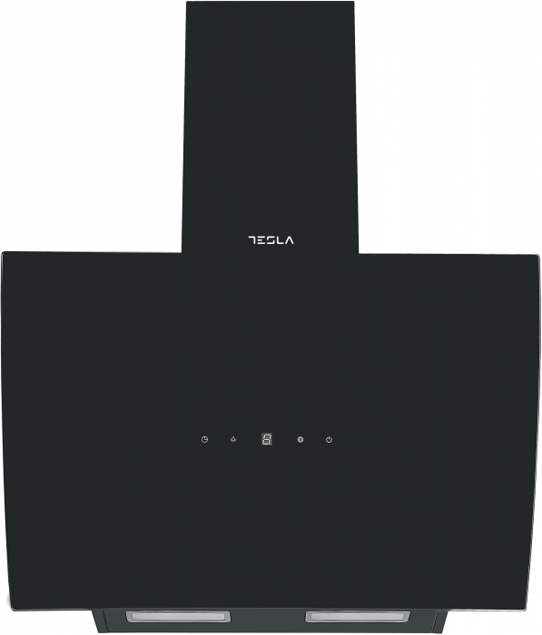 Hota decorativa Tesla DD600AB, 1 motor DC 75W, Putere de absorbtie 630 m3/h, Senzor control fara atingere, afisaj LED, 60 cm, Sticla neagra [2]