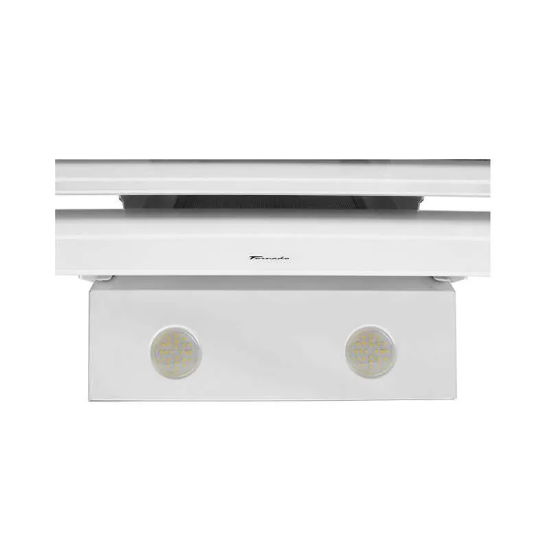 RESIGILATA - Hota Decorativa Tornado Megas 1200 (90) LED, clasa A, 1 motor Turbo, latime 90 cm, 4 viteze, absorbtie 1200 m3/ora, filtru anti-grasimi aluminiu 5 straturi, Alb [4]