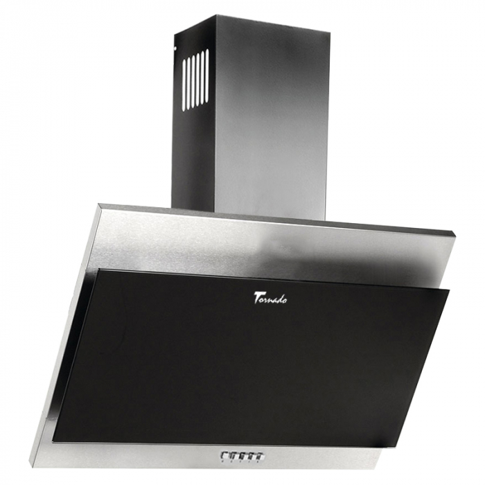Hota Decorativa Tornado Sigma 700 (50), 1 motor, latime 50 cm, 3 viteze, absorbtie 700 m3/ora, Negru/Inox [1]