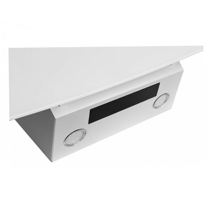 Hota Decorativa Tornado Sky Touch Free 1100 (60) LED, 1 motor Turbo, latime 60 cm, 4 viteze, absorbtie 1100 m3/ora, filtru anti-grasimi aluminiu 5 straturi, Alb/Sticla [4]