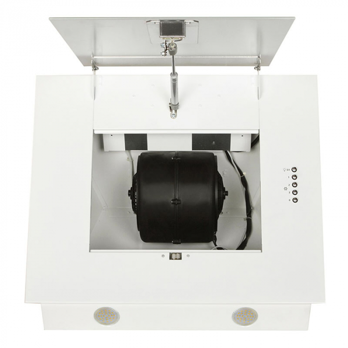 Hota Decorativa Tornado Vertikal 750 (60) LED, 1 motor Turbo, latime 60 cm, 3 viteze, absorbtie 750 m3/ora, filtru anti-grasimi aluminiu 5 straturi, Alb [3]