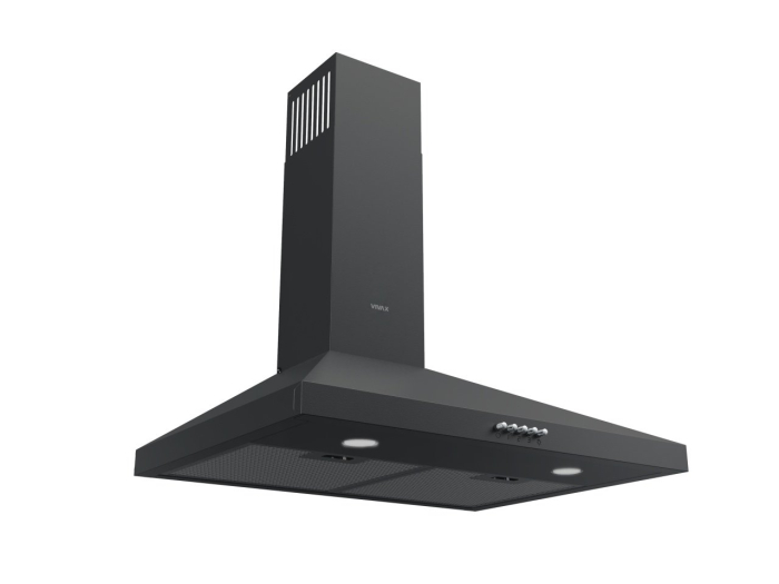 Hota decorativă Vivax CHO-60CHC115T B, 59,6 cm, 115 W, 1 motor, 3 trepte de viteză, debit 452 m³/h, filtru aluminiu lavabil, iluminare LED, Negru [2]