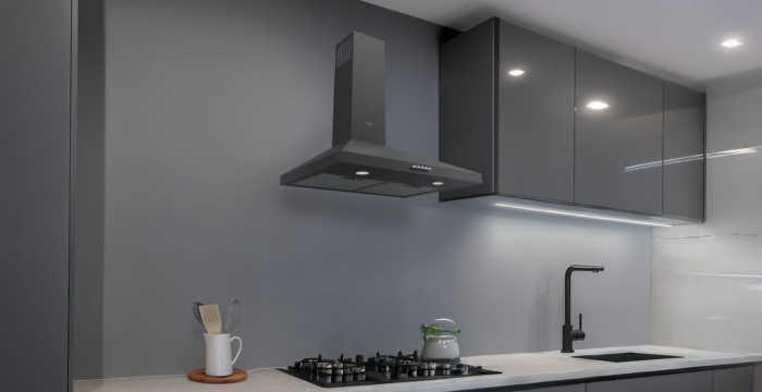 Hota decorativă Vivax CHO-60CHC115T B, 59,6 cm, 115 W, 1 motor, 3 trepte de viteză, debit 452 m³/h, filtru aluminiu lavabil, iluminare LED, Negru [3]