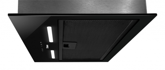 Hota incorporabila Amica, tip box, total incorporabila, 55 cm, 1 motor, 3 trepte de viteze, 462 m3/h debit maxim, 63 dB, 155 W, rama sticla, iluminare led, comenzi touch, negru [3]
