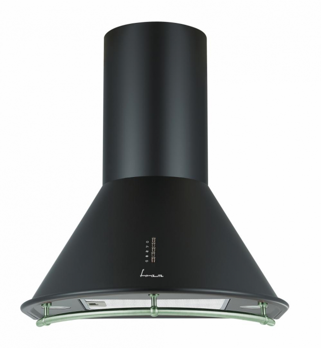 Hota incorporabila decorativa Fram FDH-660HRBK, Putere de absorbtie 589 m3/h, Iluminare LED, Clasa B, 60 cm, Negru [2]