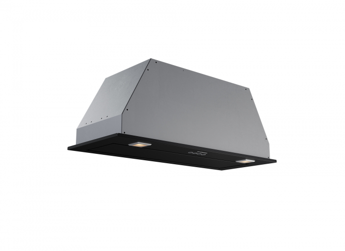 Hotă incorporabilă Pyramis Turbo ERN, 70 cm, 1 motor puternic, putere de absorbție 760 m³/h, control electronic Soft Touch, finisaj negru elegant și modern [2]