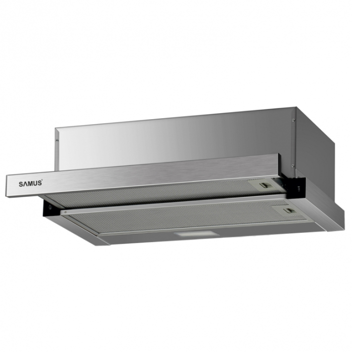Hota incorporabila Samus HS6060TX, 600 mc/h, 1 motor, latime 60 cm, 2 trepte de absorbtie, Filtru tip dublu-caseta(din aluminiu), Inox [1]