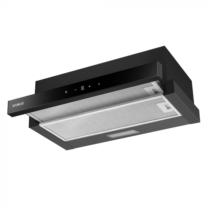 Hota incorporabila Samus HS6061DTGB, 611 mc/h, 1 motor, latime 60 cm, Afisaj led, filtru din aluminiu, control touch, Neagra [2]