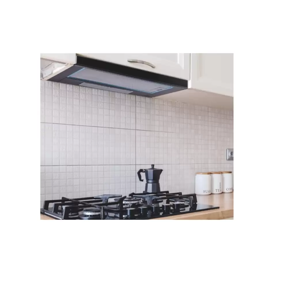 Hota incorporabila telescopica Lean 3D Black Vitro, Studio Casa, 2 motoare, Putere de absorbtie 520 m3/h, Sticla, Negru [2]