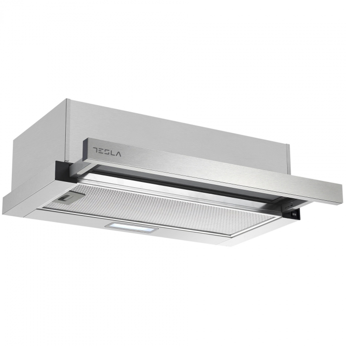 Hota incorporabila telescopica Tesla DT600AX, 2 motoare, Putere de absorbtie 350m3/h, 2 viteze, Led 2W, 60 cm, Inox [1]