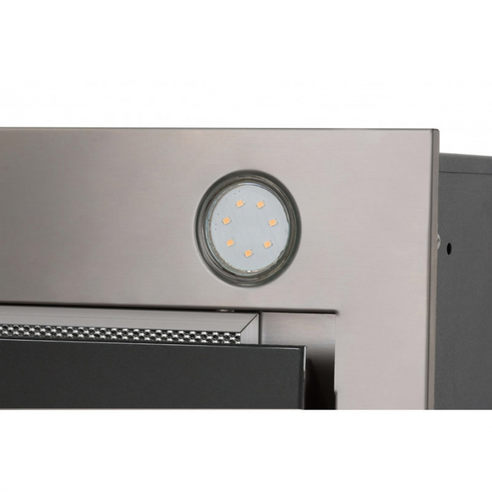 Hota Incorporabila Tornado Modul Glass 750 (60), 1 motor, latime 60 cm, 3 viteze, absorbtie 750 m3/ora, Inox [4]