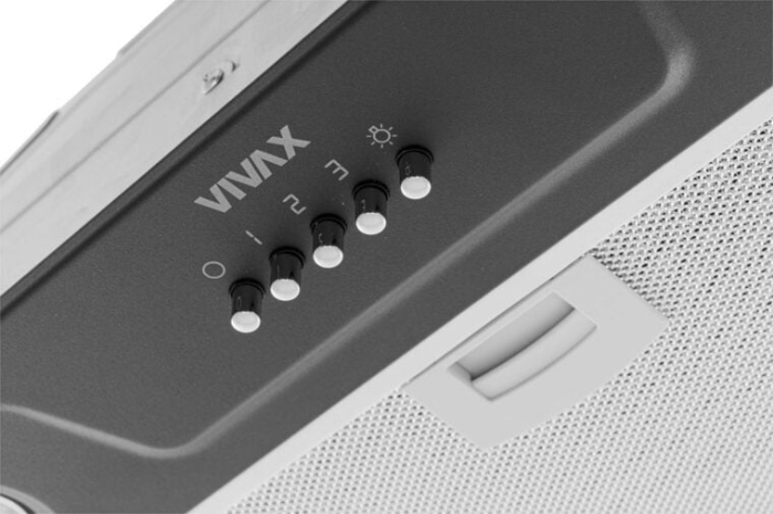 Hota incorporabilă Vivax CHO-60BI100T B, 52,5 cm, 100 W, 1 motor, 3 viteze, filtru aluminiu, iluminare LED, Negru [2]