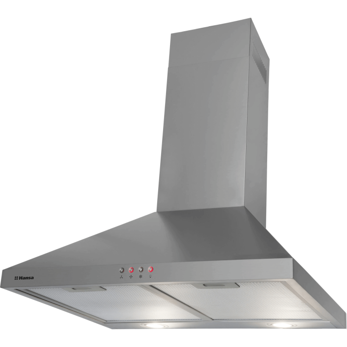 Hota semineu Hansa, 60 cm, 420 m3/h, 1 motor, 2 filtre aluminiu, 3 trepte, iluminare halogen, inox [2]