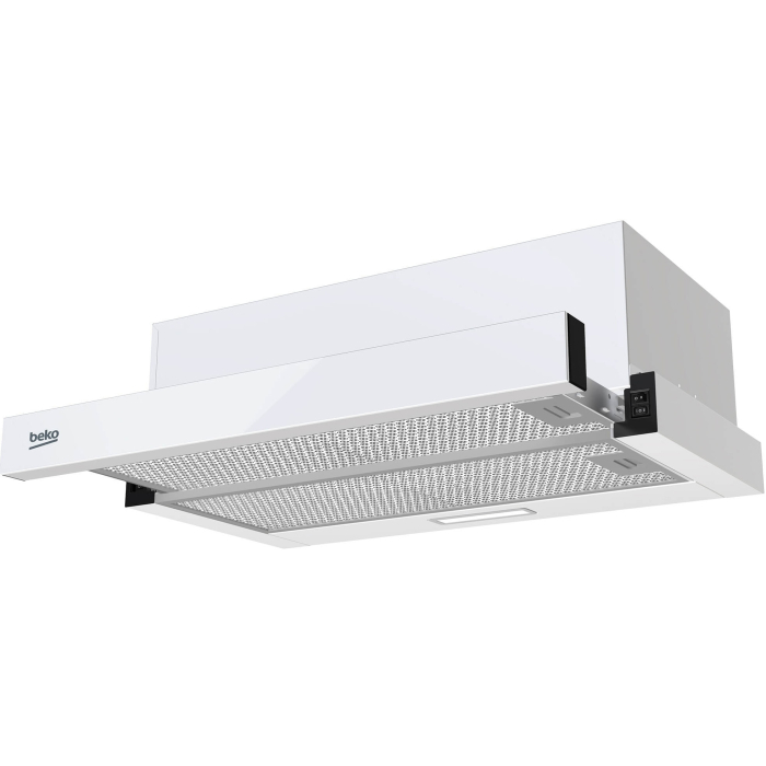 Hota telescopica Beko, putere de absorbtie 320 mc/h, Iluminare LED, Filtre carbon, 3 trepte de viteze, Alb [2]