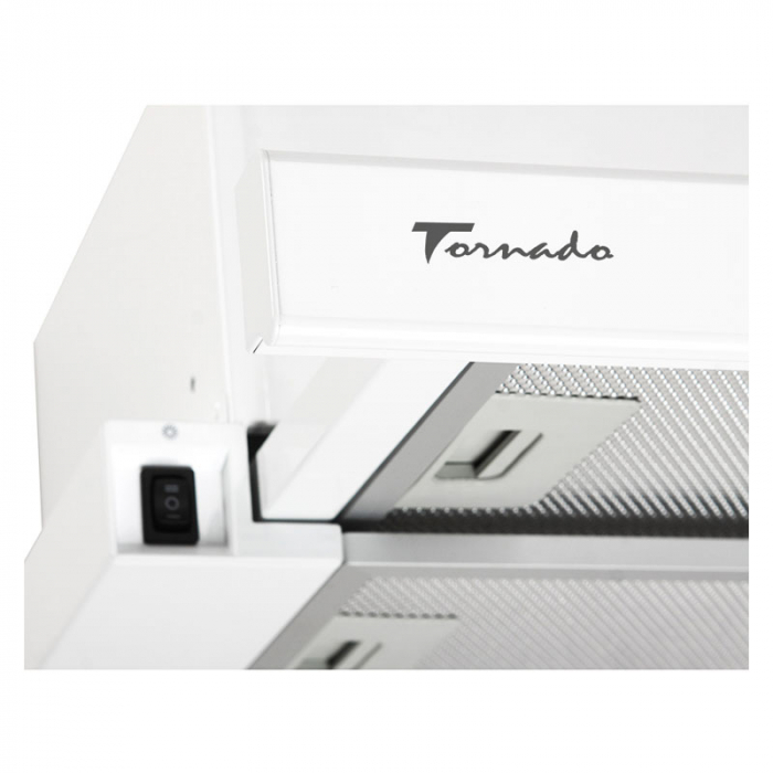 Hota Telescopica Incorporabila Tornado Storm 700 (50), 1 motor, latime 50 cm, 3 viteze, absorbtie 700 m3/ora, Alb [2]