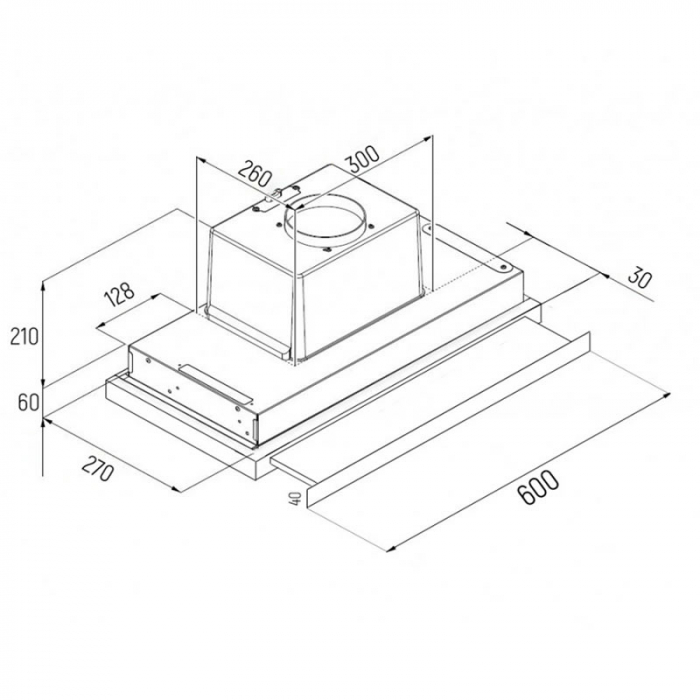 Hota Telescopica Tornado Solano 860 (60), 1 motor, latime 60 cm, 3 viteze, absorbtie 860 m3/ora, Inox [7]