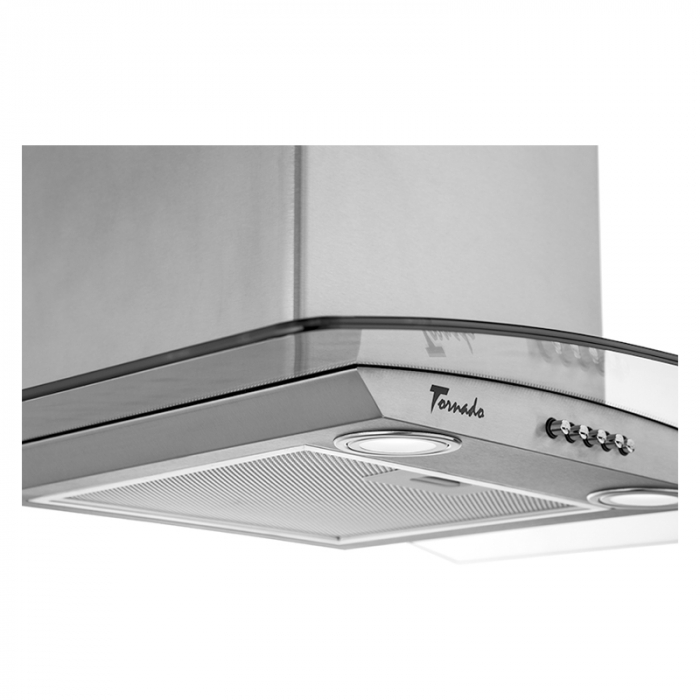 Hota tip Cupola Tornado Eva 1200 (90) LED, 1 motor Turbo, latime 90 cm, 3 viteze, absorbtie 1200 m3/ora, filtru anti-grasimi aluminiu 5 straturi, Inox [3]