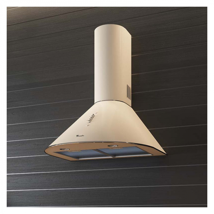 Hota tip Cupola Tornado Violla 750 (60) LED, 1 motor Turbo, latime 60 cm, 3 viteze, absorbtie 750 m3/ora, filtru anti-grasimi aluminiu 5 straturi, Bej [2]