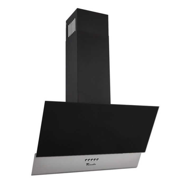 Hota Tornado Lana New 700 (60) LED, 1 motor Turbo, latime 60 cm, 3 viteze, absorbtie 700 m3/ora, filtru anti-grasimi aluminiu 5 straturi, Negru/Inox [1]