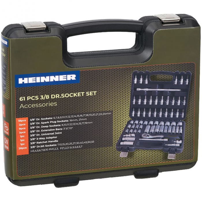 Trusa multifunctionala 61 piese Heinner CTSM015, material chrome-vanadium [3]