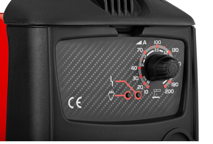 Invertor de sudura Telwin Force 205, 200 A, 230 V, electrod 1,6 – 4 mm, IP23, 5.8 kg, cutie transport, cleste de masa, cablu de sudura cu cleste port-electrod [2]