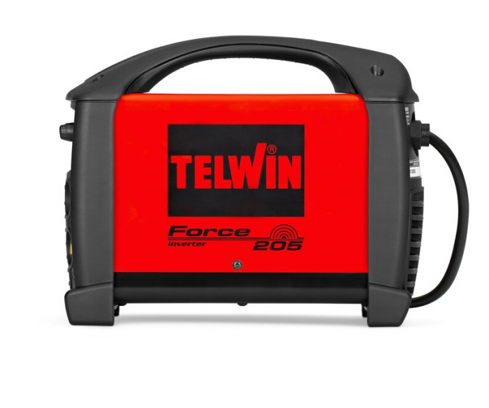 Invertor de sudura Telwin Force 205, 200 A, 230 V, electrod 1,6 – 4 mm, IP23, 5.8 kg, cutie transport, cleste de masa, cablu de sudura cu cleste port-electrod [3]