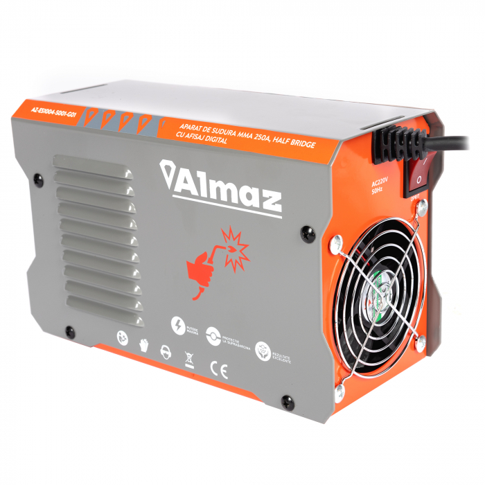Invertor sudură Almaz 250A, Digital, Hot Start, Arc Force, Anti Stick, MMA/TIG LIFT, cu afisaj digital, IP21S [7]
