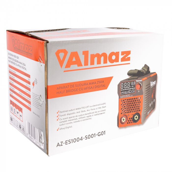 Invertor sudură Almaz 250A, Digital, Hot Start, Arc Force, Anti Stick, MMA/TIG LIFT, cu afisaj digital, IP21S [3]