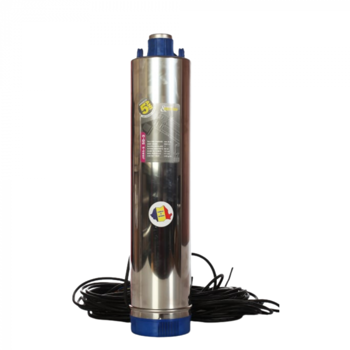 Kit Hidrofor - Pompa submersibila Romaneasca Jar 5 S 50-3 debit 3 m3/h, putere 950 W, inaltime pompare 54 m + Vas de expansiune 24 l, racord 5 cai, supapa de sens, presostat, manometru [8]