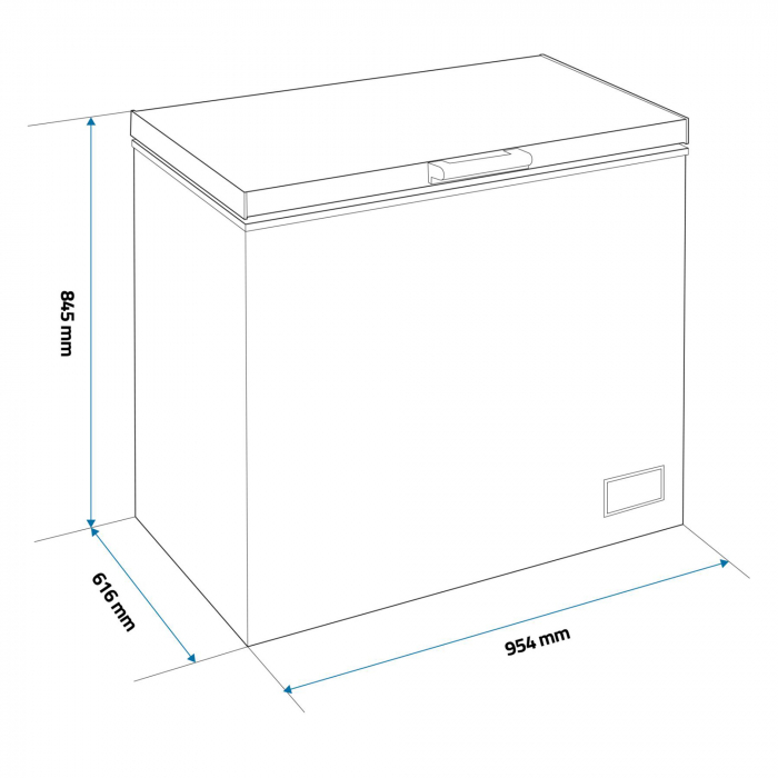 Ladă Frigorifică Albatros LA279E – 270L, Motor Inverter, Frigider/Congelator, Clasa Energetică E, Capacitate Congelare 12 kg/24h, Panou Control LED, Dezghețare Manuală [3]