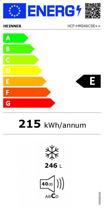 Lada Frigorifică Heinner HCF-HM246CSE++, 246 L, Clasă E, Control Electronic, Display LED, Argintiu, 36 luni garanție [3]