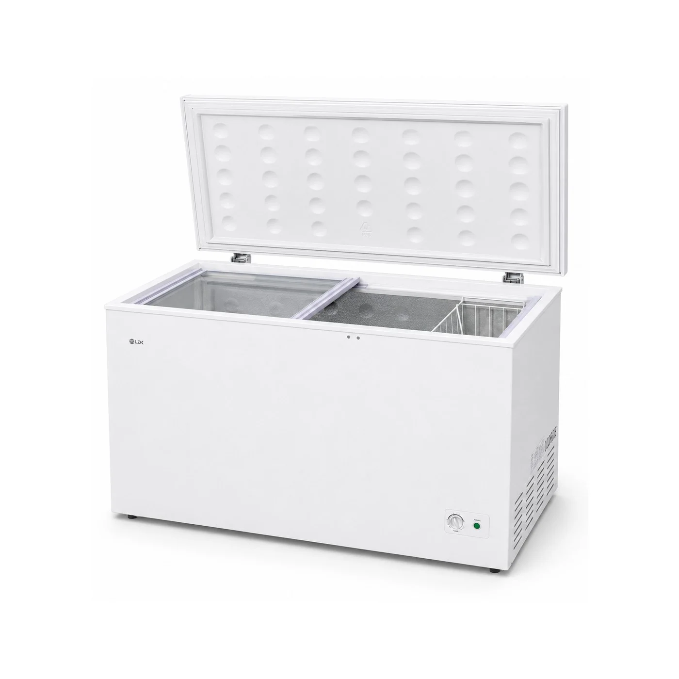 Lada frigorifica LDK BD-250FCGC, Clasa E, Capacitate 244 l, Dimensiuni (Î x L x A) (cm): 85 x 101 x 57.5, Congelare rapida, Termostat ajustabil, Alb [3]
