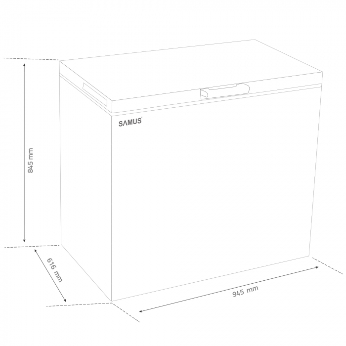Ladă Frigorifică Samus LS276E, 246L, Clasa E, Fast Freeze, Termostat Reglabil, Control Electronic LED, Alb [3]