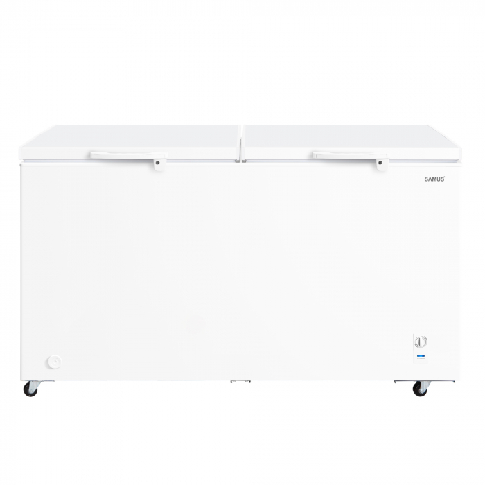 Ladă Frigorifică Samus LS556E, 508L, Clasa E, Congelator/Frigider 2 în 1, Fast Freeze, Termostat Reglabil, Panou LED, Interior Aluminiu, Alb [1]