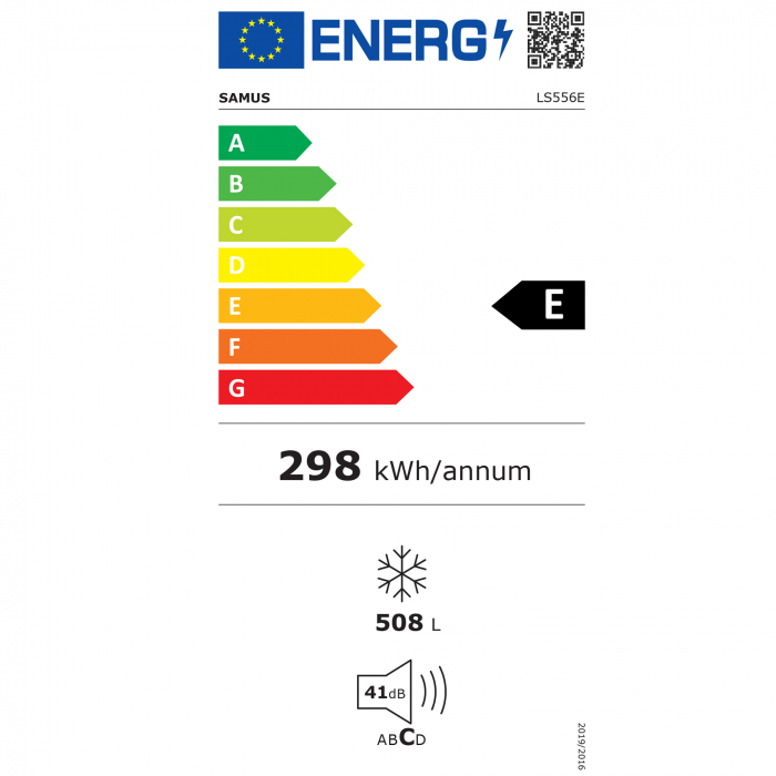 Ladă Frigorifică Samus LS556E, 508L, Clasa E, Congelator/Frigider 2 în 1, Fast Freeze, Termostat Reglabil, Panou LED, Interior Aluminiu, Alb [3]