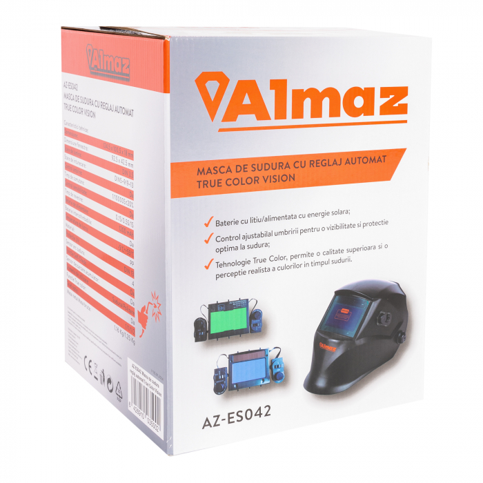 Masca de sudura cu reglaj automat, True Color Vision, diametru ecran 92.5×42.5mm, bateria 1200mAh [5]
