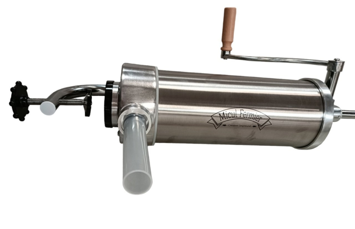 Masina-carnatar / presa de umplut carnati 3kg verticala din Inox + 4 palnii, GF-0821 [8]