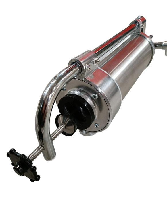 Masina-carnatar / presa de umplut carnati 3kg verticala din Inox + 4 palnii, GF-0821 [6]