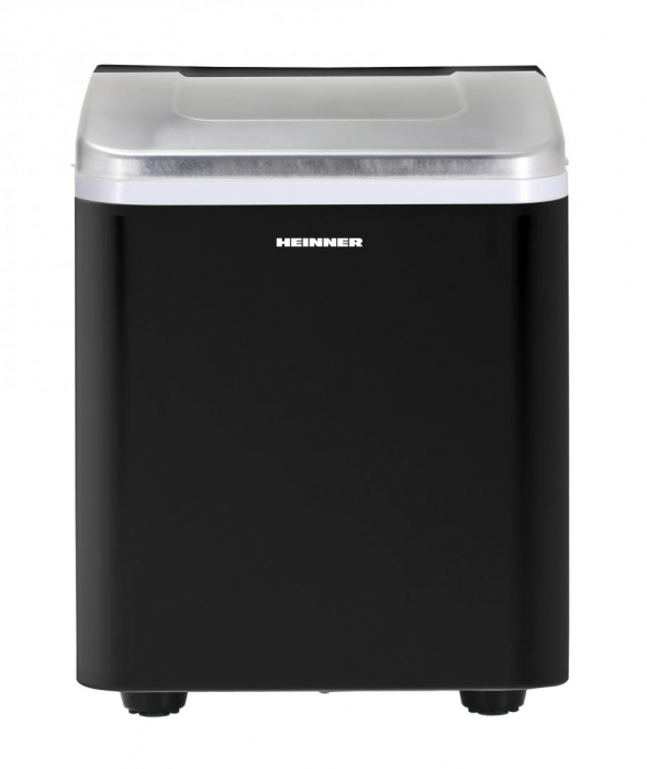 Mașină de cuburi de gheață HEINNER HIM-120BK, 12 kg/24h, Recipient detașabil, Rezervor 1.5L, Funcție de curățare, Negru [2]